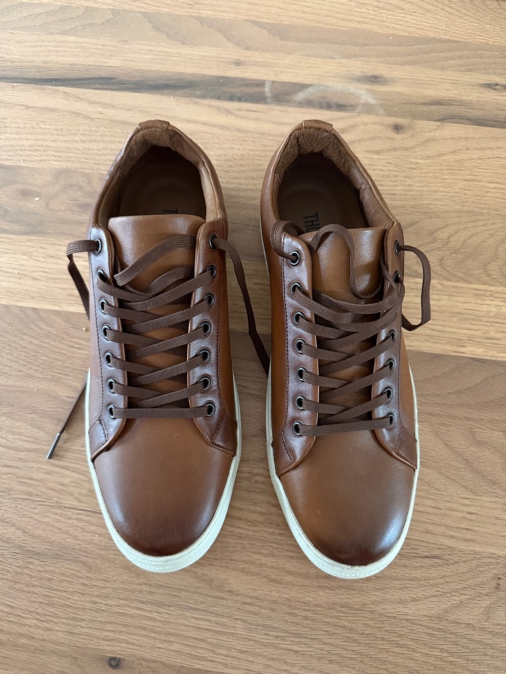 Thursday Boot Company Men's Tan Leather Sneakers with White Sole